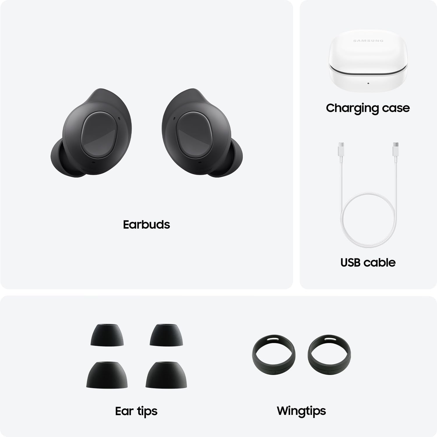 Samsung Galaxy Buds FE True Wireless Bluetooth Earbuds Comfort Fit Touch Control Graphite