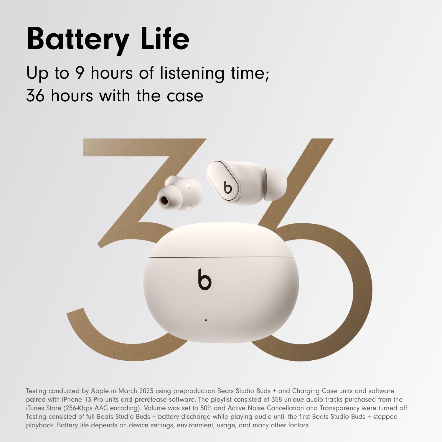 Beats Studio Buds + True Wireless Noise Cancelling Earbuds Spatial Audio Black Gold