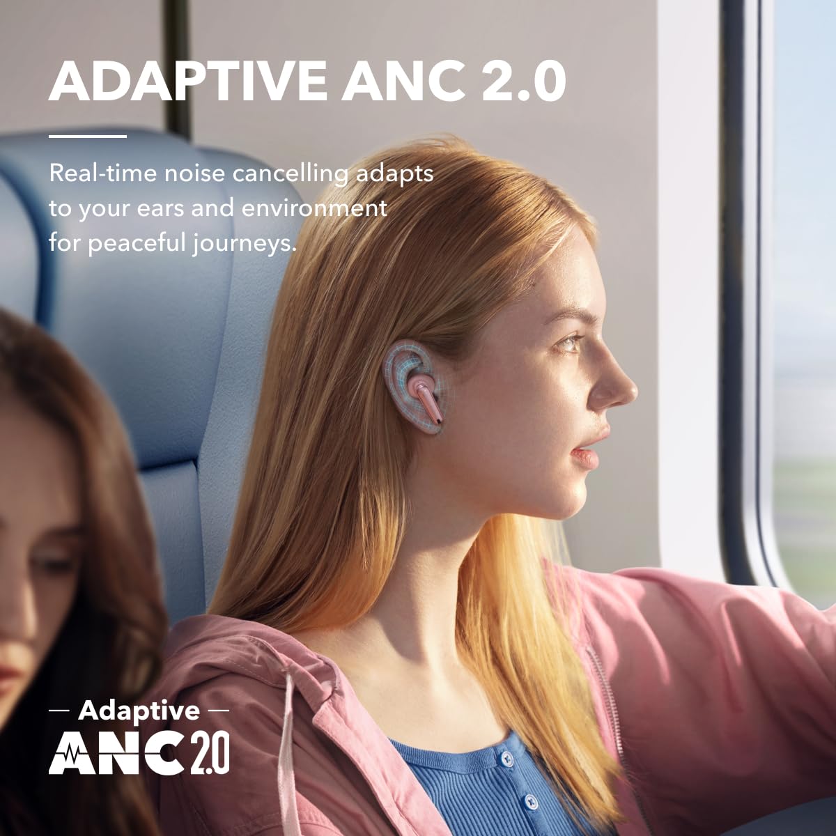 Soundcore by Anker Liberty 4 NC Wireless Earbuds Adaptive Noise Cancelling Hi-Res Sound 50H Battery Bluetooth 5.3