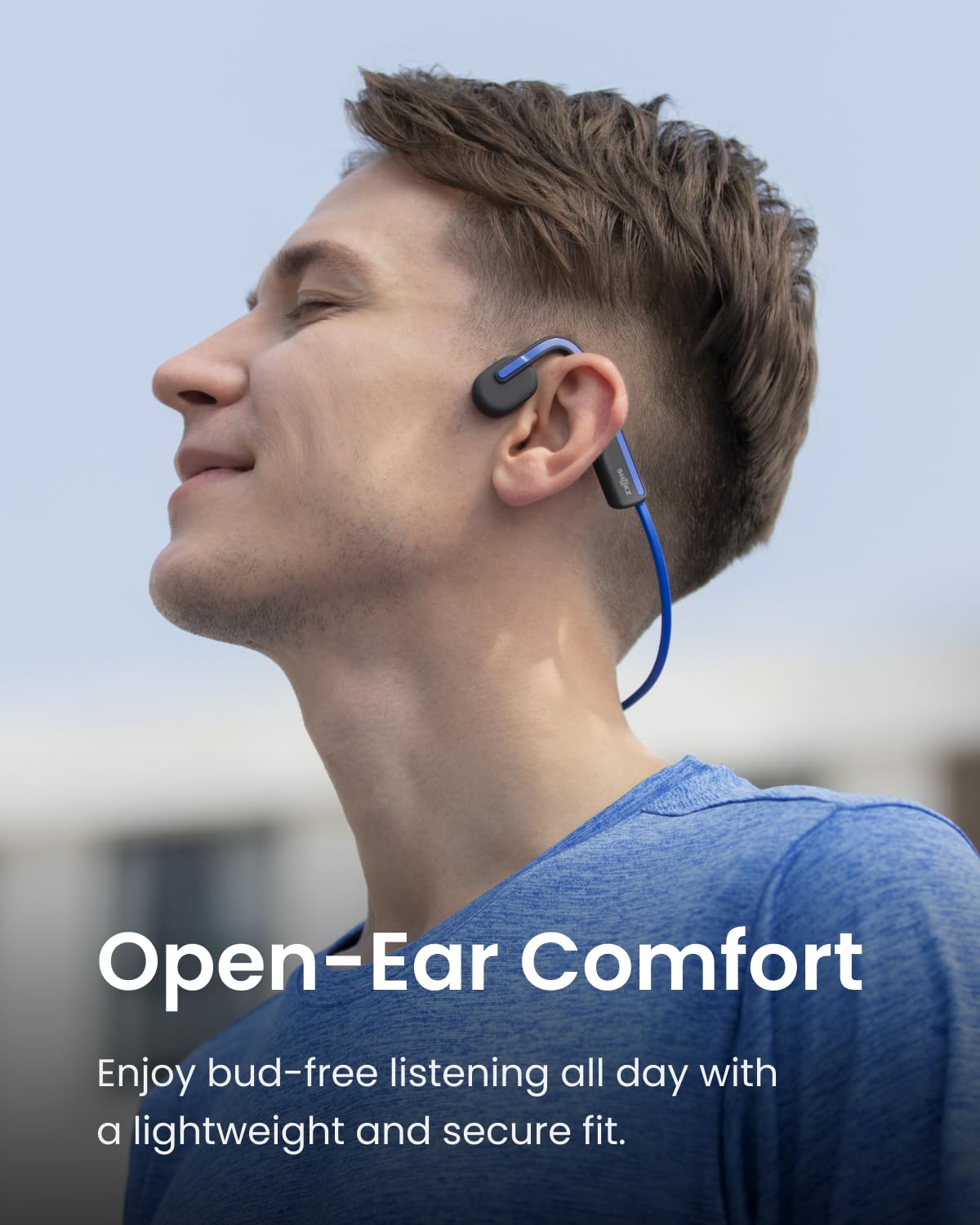 Shokz OpenMove Open Ear Bluetooth Bone Conduction Sport Headphones Sweatproof Grey