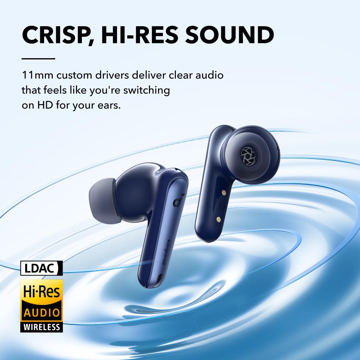 Soundcore by Anker Liberty 4 NC Wireless Earbuds Adaptive Noise Cancelling Hi-Res Sound 50H Battery Bluetooth 5.3
