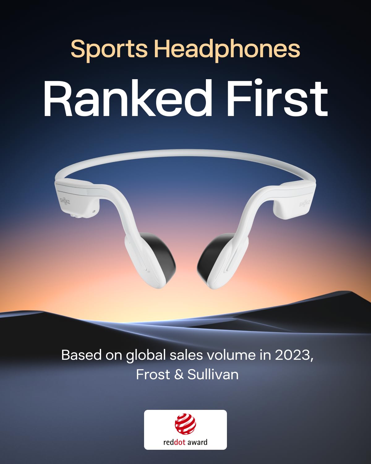 Shokz OpenMove Open Ear Bluetooth Bone Conduction Sport Headphones Sweatproof Grey