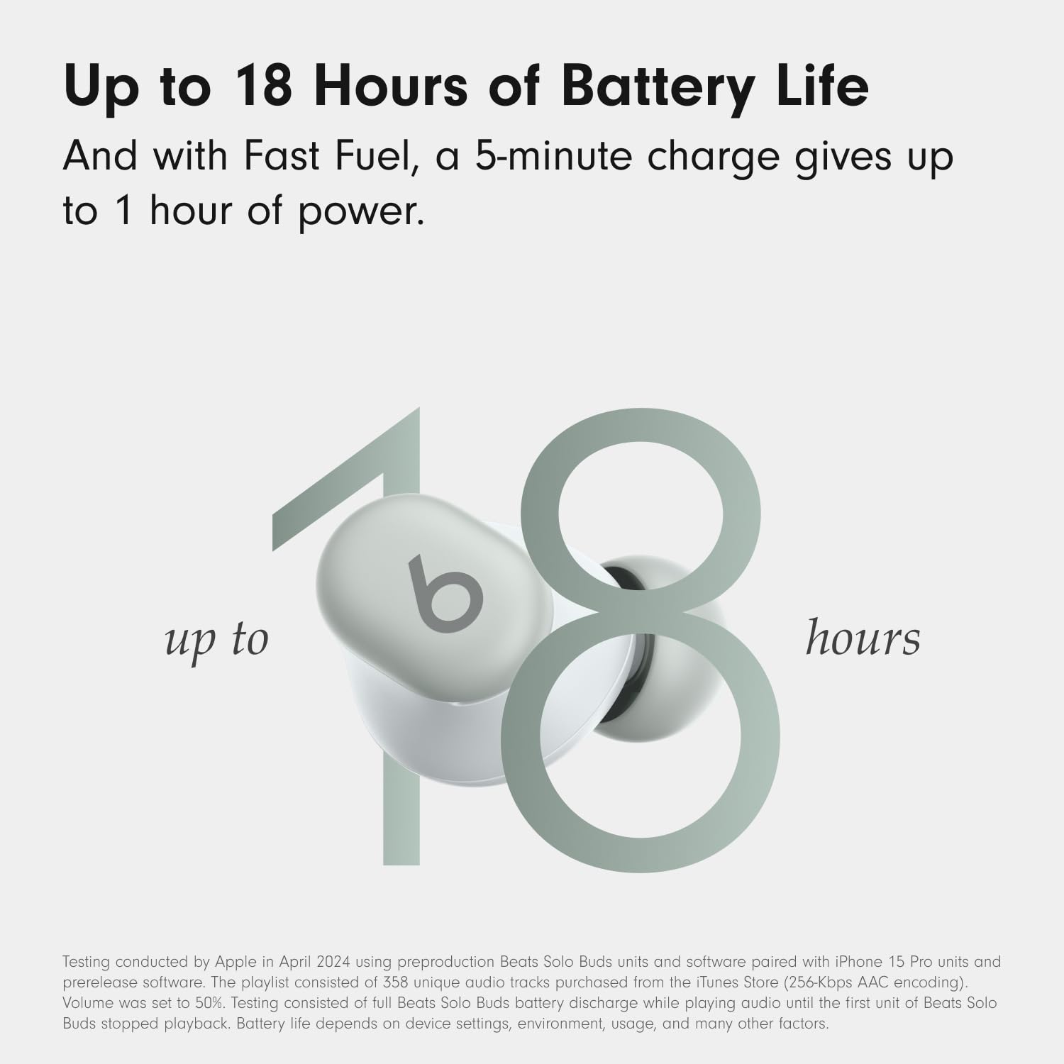 Beats Solo Buds Wireless Bluetooth Earbuds 18H Battery Life Matte Black