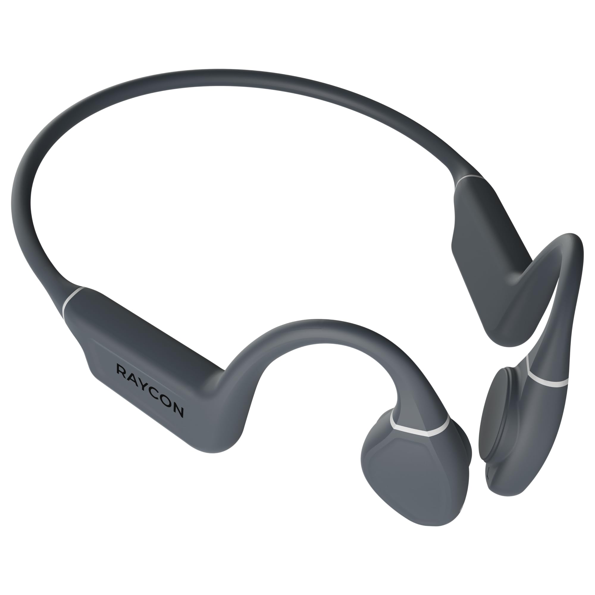 Raycon Everyday Bone Conduction Bluetooth Open Ear Running Headphones Sweat Water Resistant 13H Playtime Gray