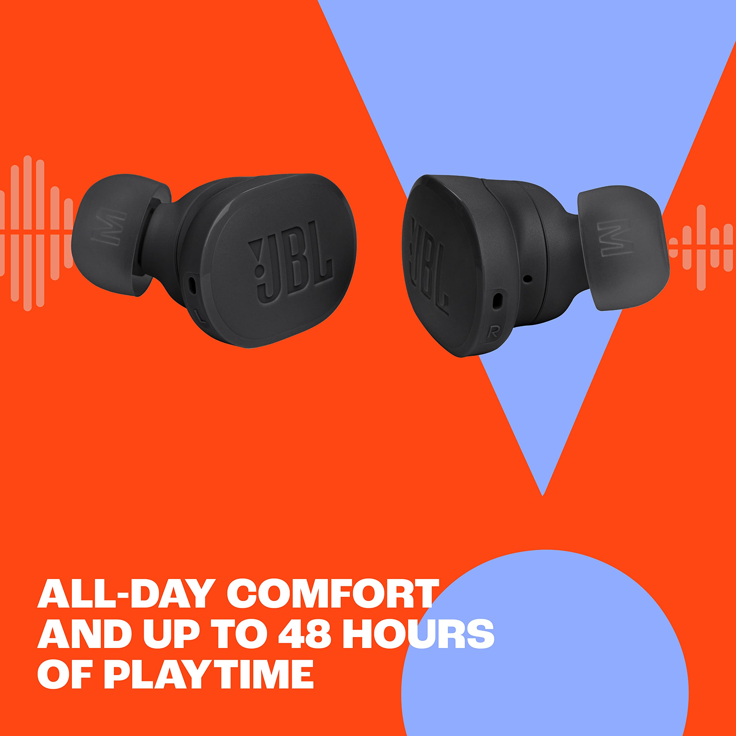 JBL Tune Buds True Wireless Noise Cancelling Earbuds Pure Bass Sound Bluetooth 5.3 48H Battery Black