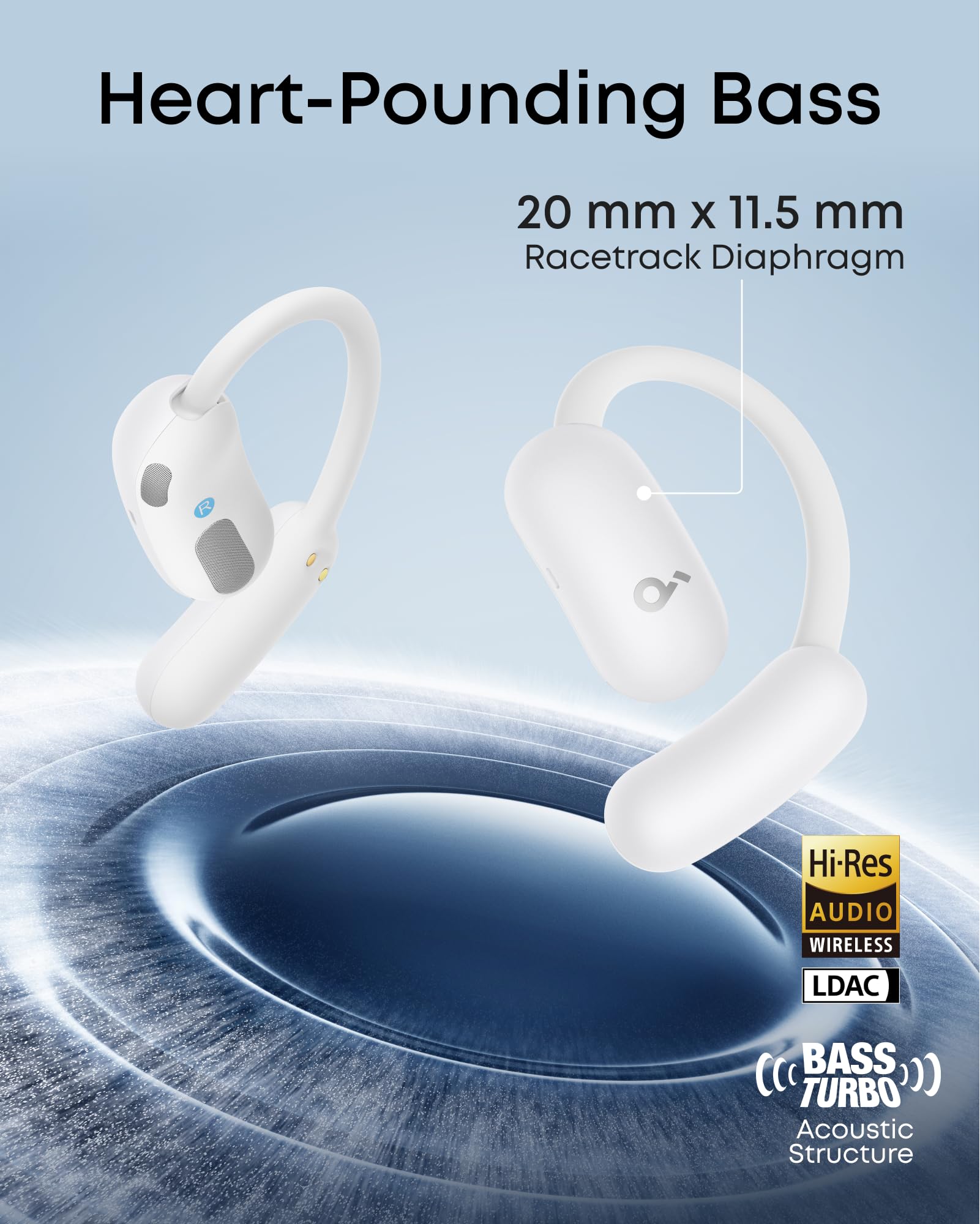 Soundcore AeroFit 2 by Anker Open Ear Headphones Real Time Translation 42H Playtime Hi Res IP55