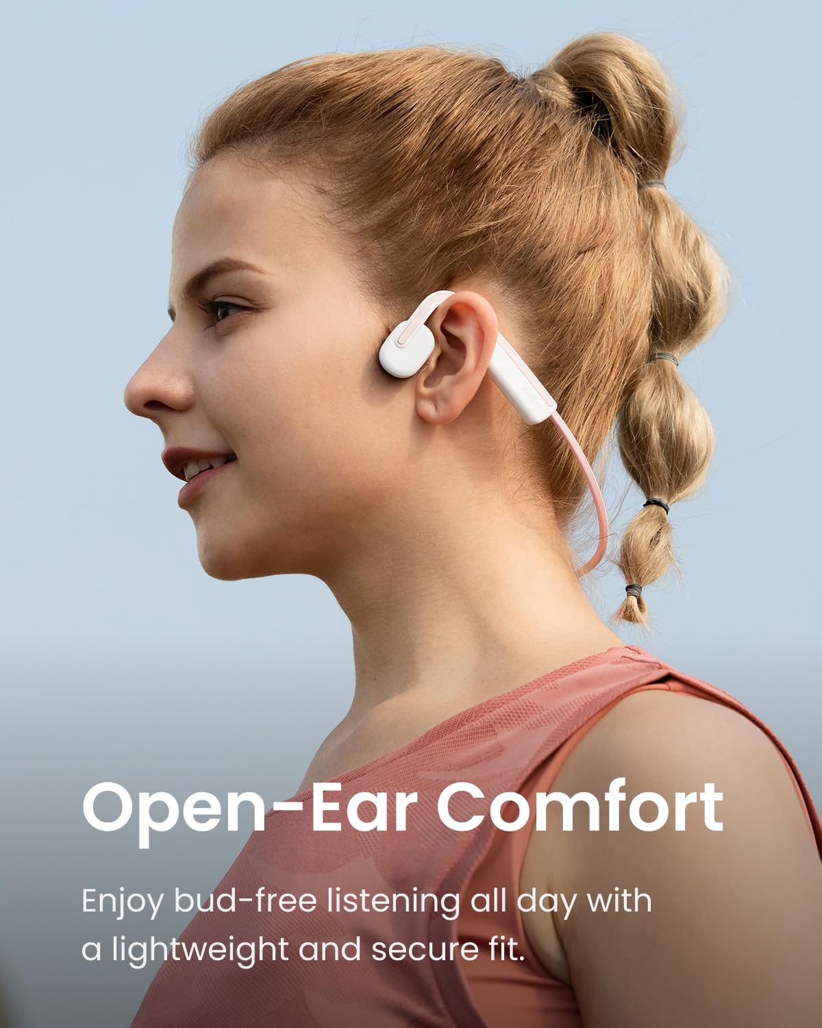 Shokz OpenMove Open Ear Bluetooth Bone Conduction Sport Headphones Sweatproof Grey