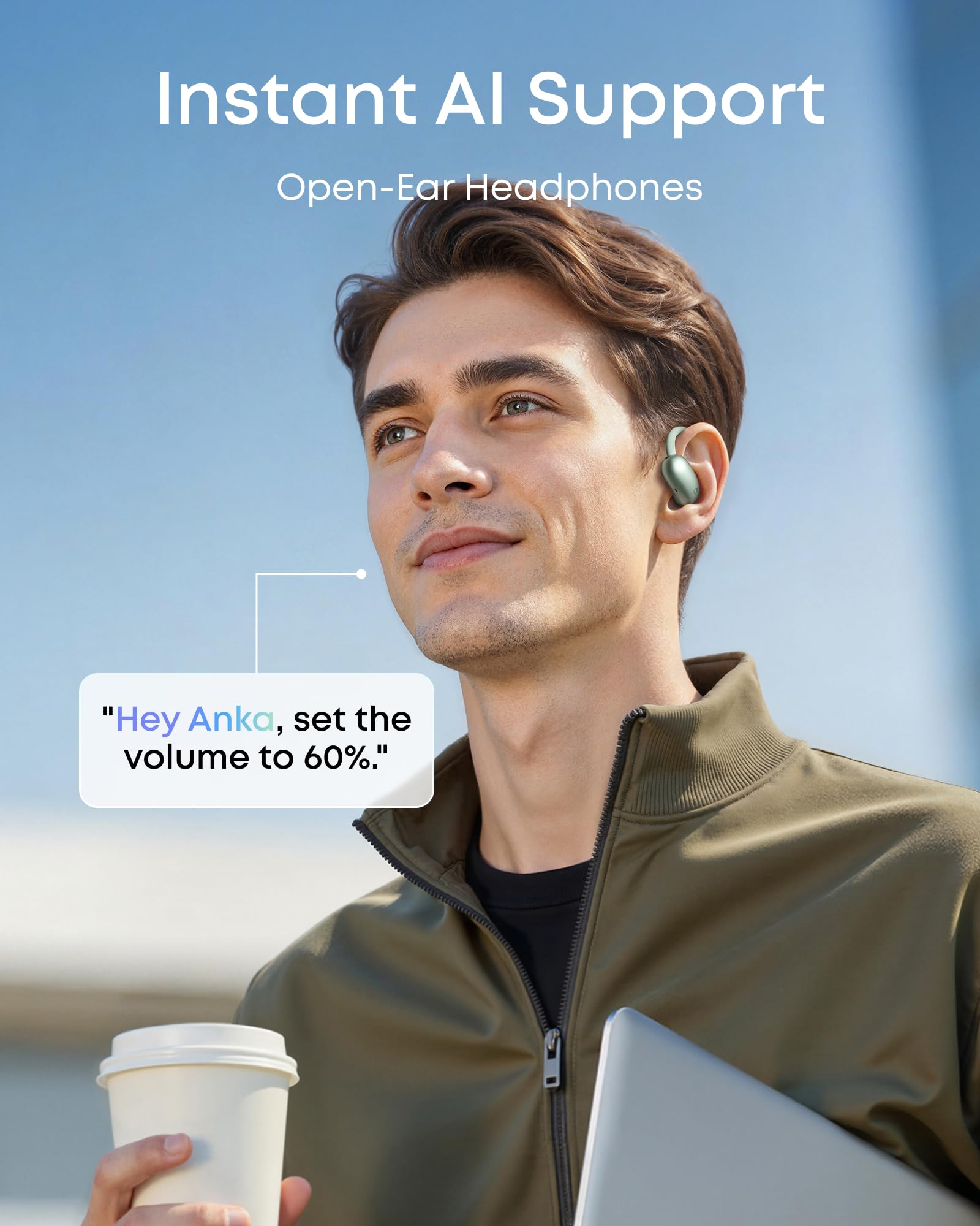 Soundcore AeroFit 2 by Anker Open Ear Headphones Real Time Translation 42H Playtime Hi Res IP55