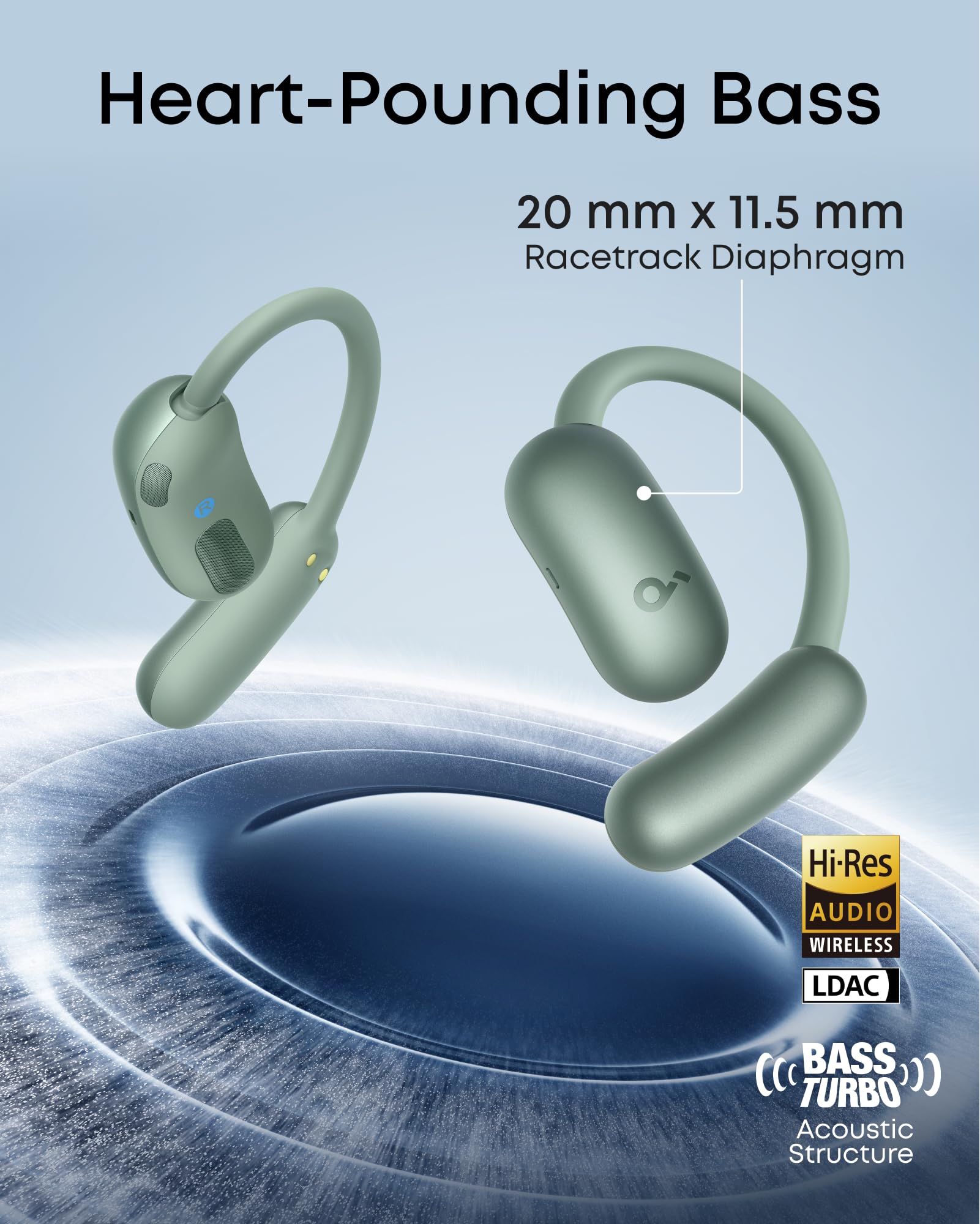 Soundcore AeroFit 2 by Anker Open Ear Headphones Real Time Translation 42H Playtime Hi Res IP55