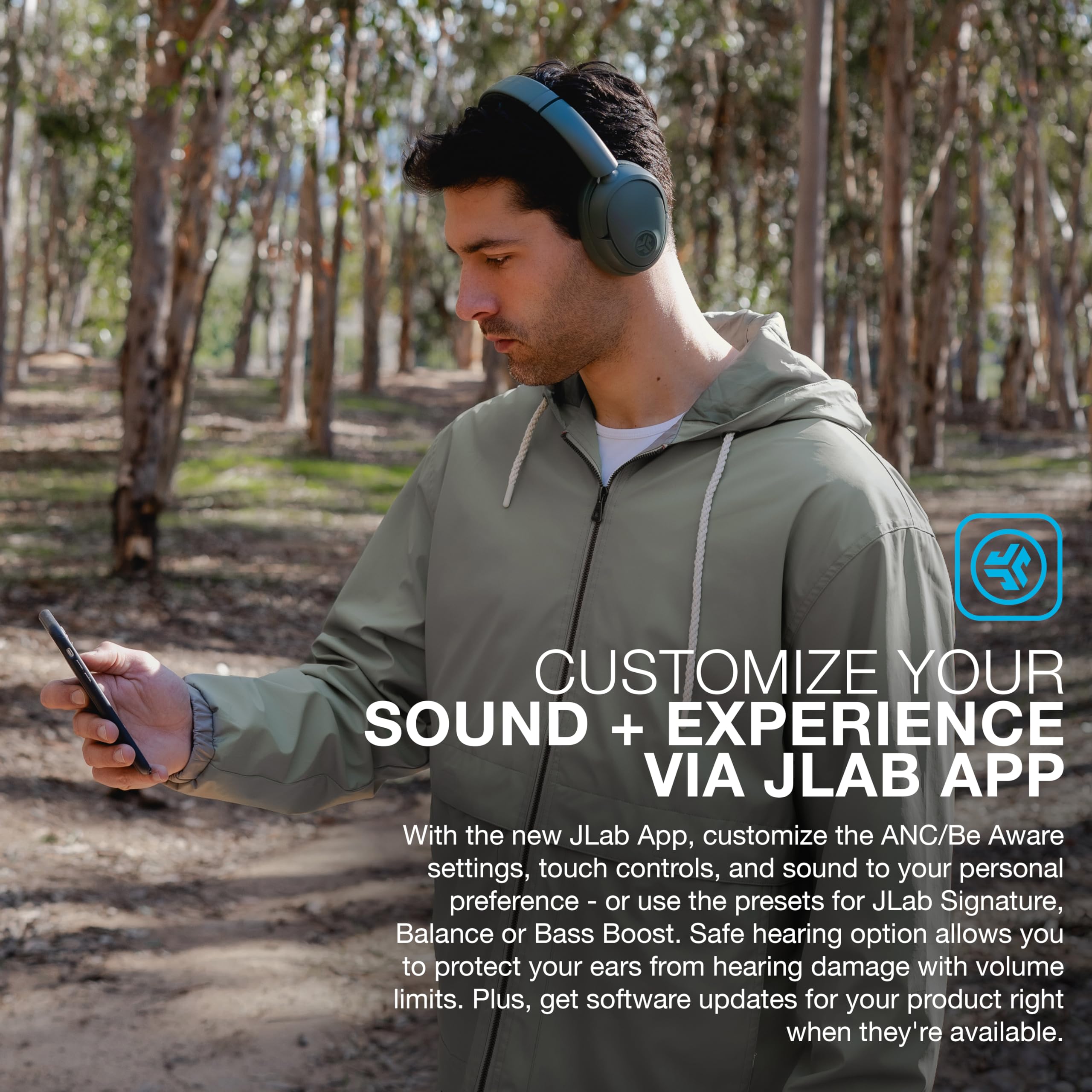 JLab JBuds Lux ANC Wireless Headphones Hybrid Noise Cancelling Spatial Audio Bluetooth Mauve