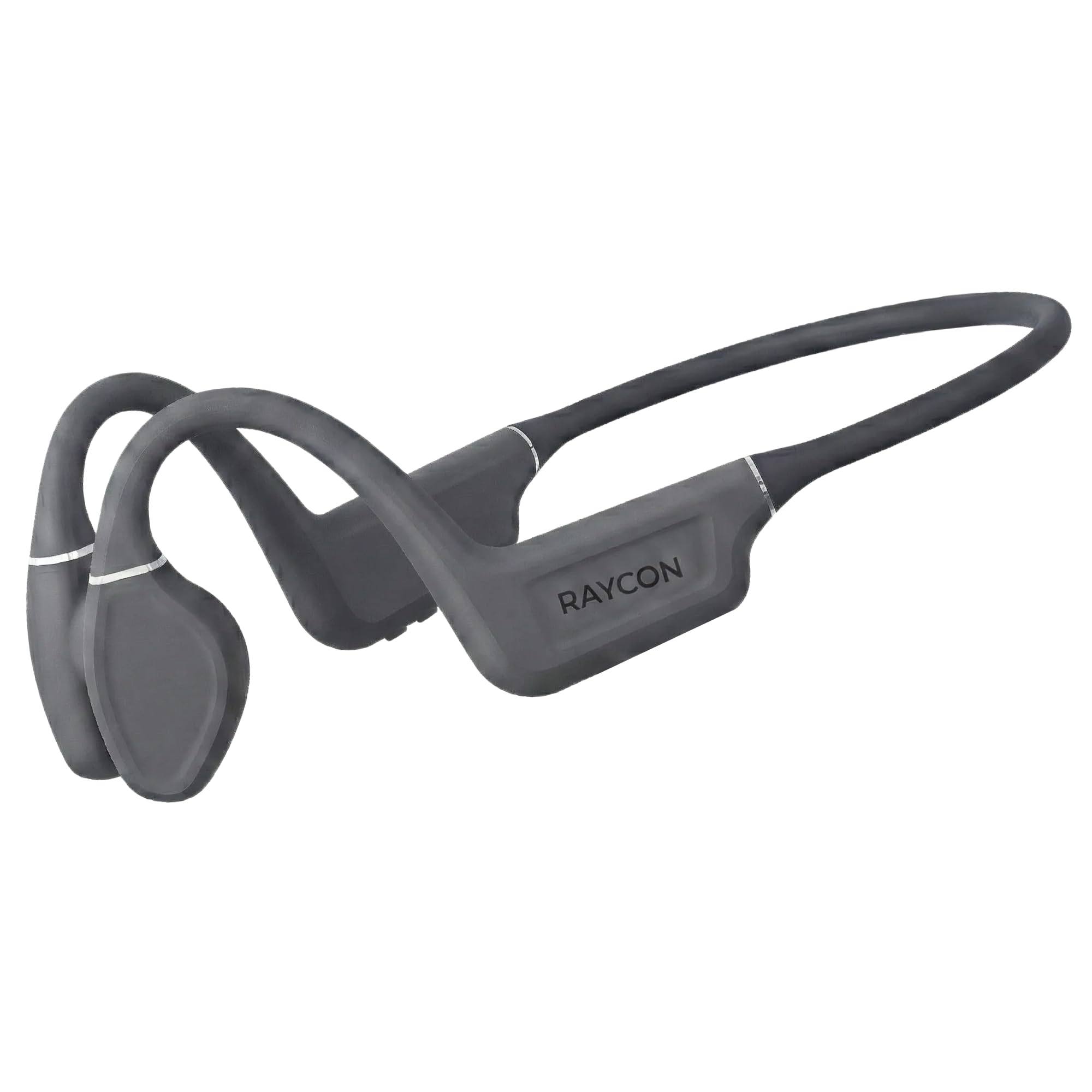 Raycon Everyday Bone Conduction Bluetooth Open Ear Running Headphones Sweat Water Resistant 13H Playtime Gray