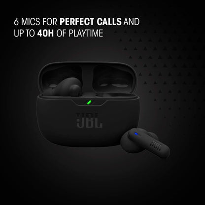 JBL Vibe Beam 2 True Wireless Noise Cancelling Earbuds Pure Bass Sound 40H Playback IP54 Black