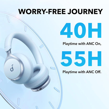 Soundcore by Anker Space One Active Noise Cancelling Headphones LDAC Hi Res Bluetooth 5.3 40H ANC