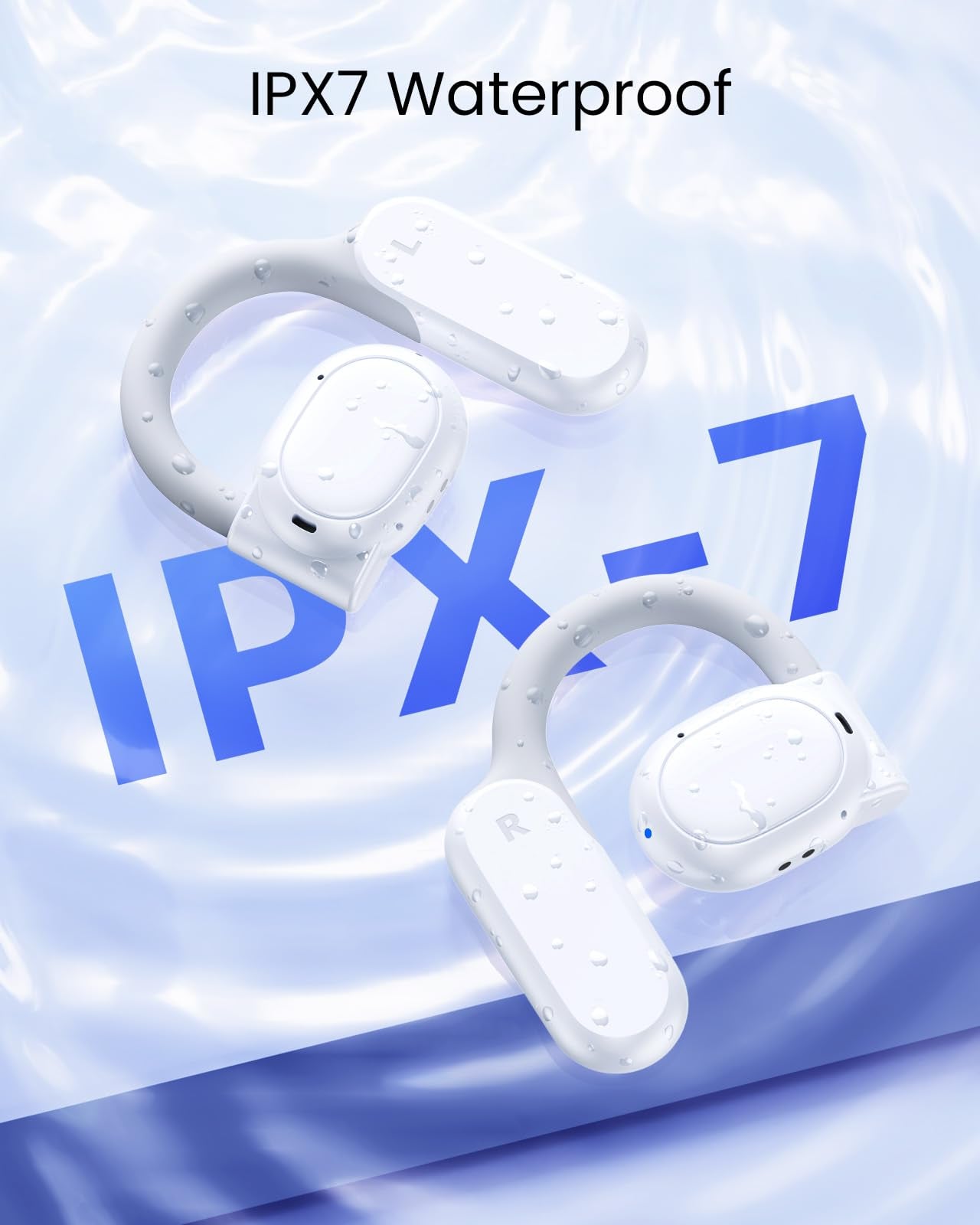 AI Translation Earbuds Real Time 164 Languages 80H Playtime Translator Bluetooth K08 White