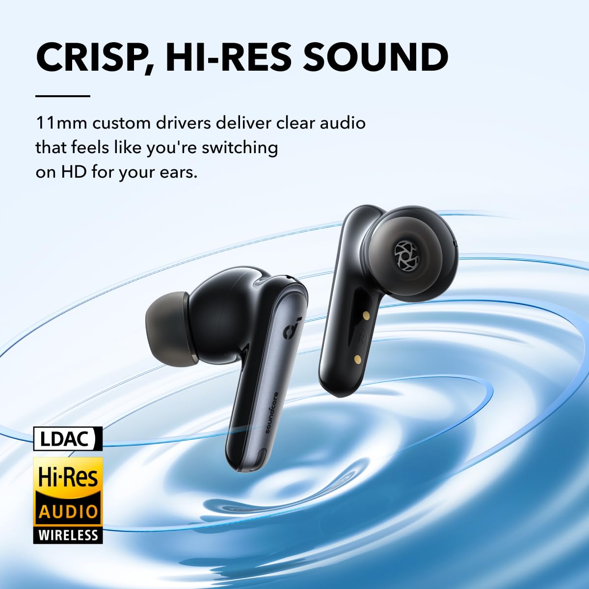 Soundcore by Anker Liberty 4 NC Wireless Earbuds Adaptive Noise Cancelling Hi-Res Sound 50H Battery Bluetooth 5.3