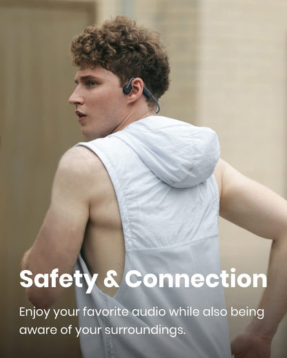 Shokz OpenMove Open Ear Bluetooth Bone Conduction Sport Headphones Sweatproof Grey