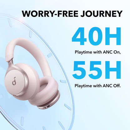 Soundcore by Anker Space One Active Noise Cancelling Headphones LDAC Hi Res Bluetooth 5.3 40H ANC