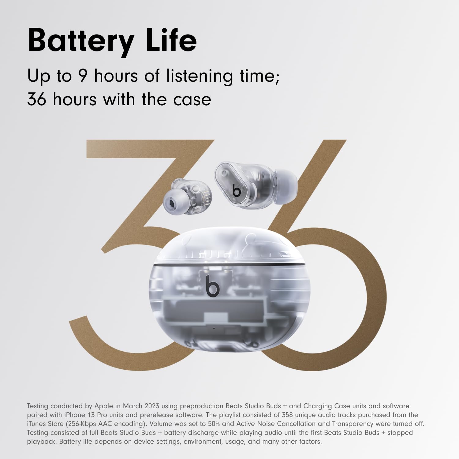 Beats Studio Buds + True Wireless Noise Cancelling Earbuds Spatial Audio Black Gold