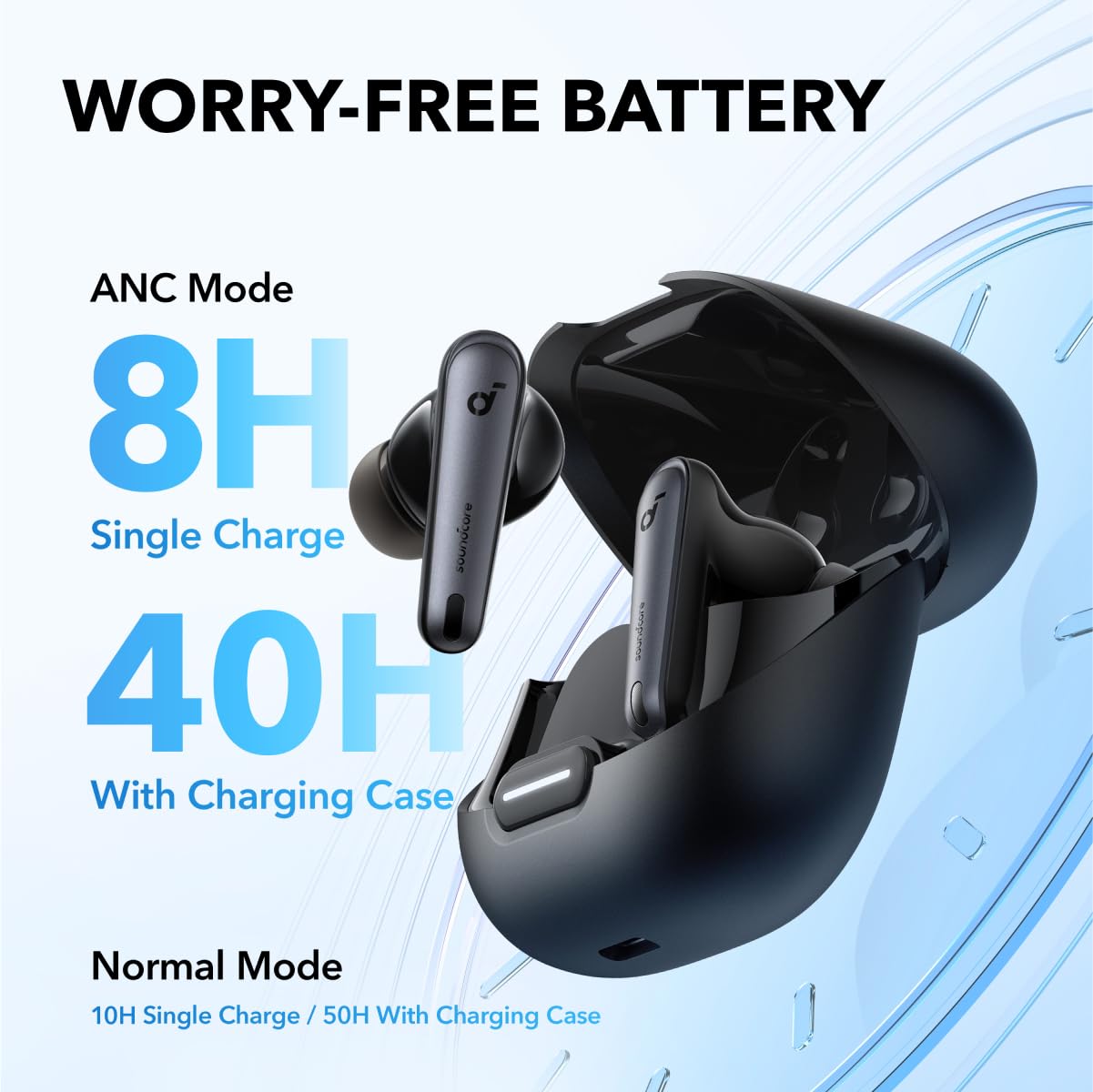 Soundcore by Anker Liberty 4 NC Wireless Earbuds Adaptive Noise Cancelling Hi-Res Sound 50H Battery Bluetooth 5.3