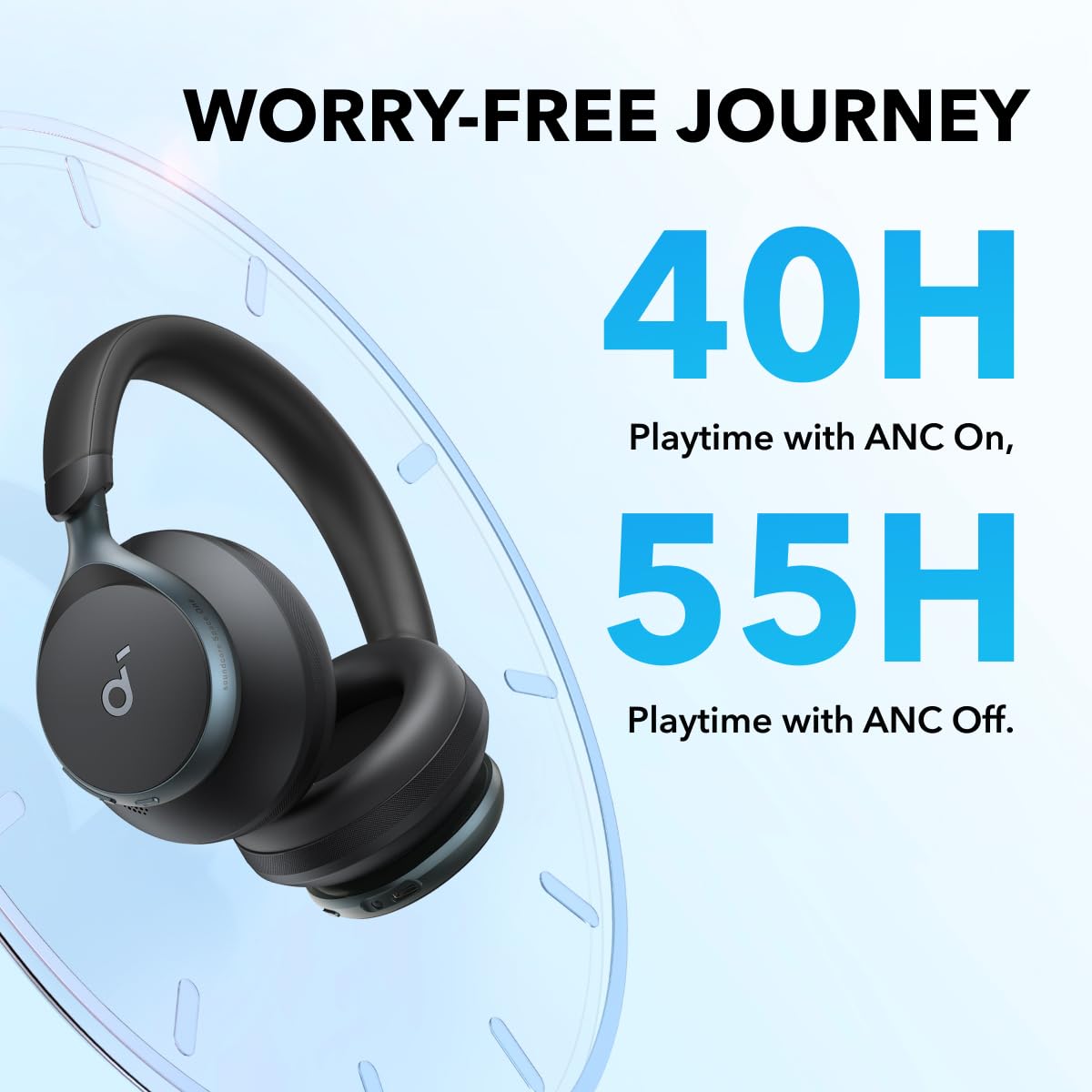 Soundcore by Anker Space One Active Noise Cancelling Headphones LDAC Hi Res Bluetooth 5.3 40H ANC