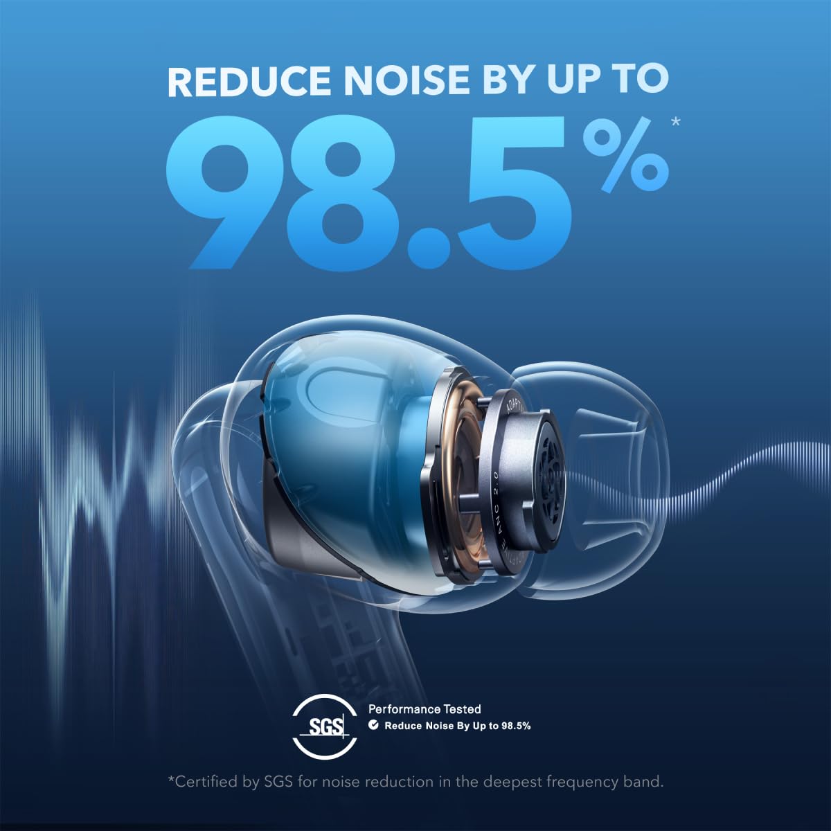 Soundcore by Anker Liberty 4 NC Wireless Earbuds Adaptive Noise Cancelling Hi-Res Sound 50H Battery Bluetooth 5.3