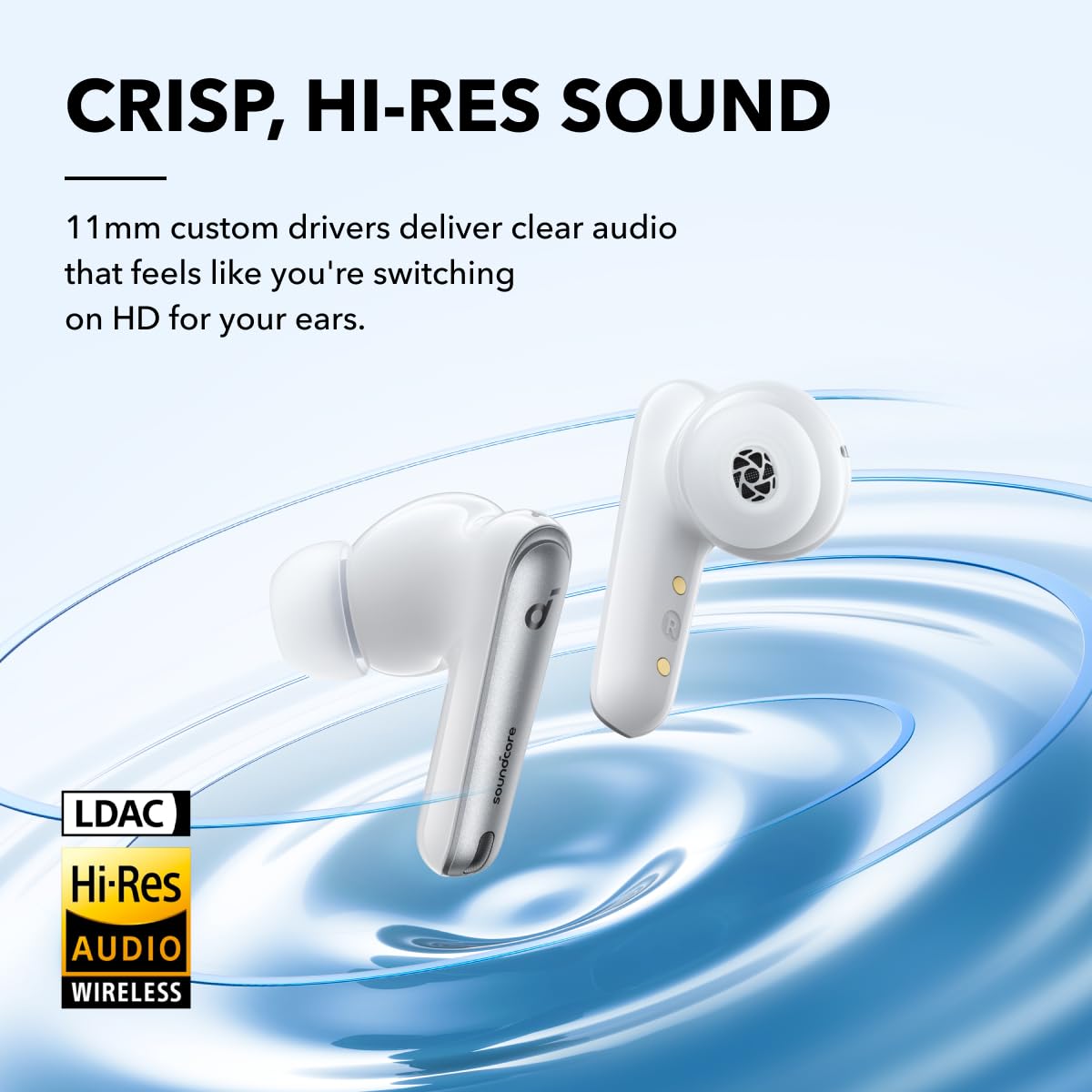 Soundcore by Anker Liberty 4 NC Wireless Earbuds Adaptive Noise Cancelling Hi-Res Sound 50H Battery Bluetooth 5.3