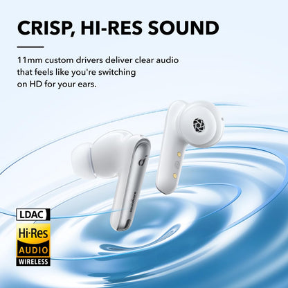 Soundcore by Anker Liberty 4 NC Wireless Earbuds Adaptive Noise Cancelling Hi-Res Sound 50H Battery Bluetooth 5.3