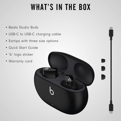 Beats Studio Buds True Wireless Noise Cancelling Earbuds IPX4 Sweat Resistant Black