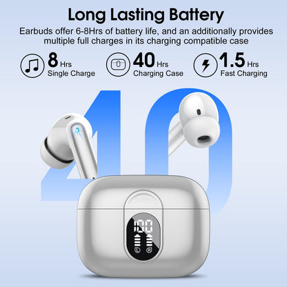 AI Translation Earbuds Real Time 164 Languages Translator Headphones 6 Modes 40H Playtime