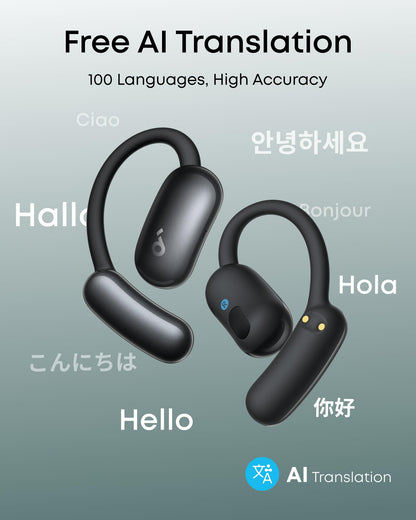Soundcore AeroFit 2 by Anker Open Ear Headphones Real Time Translation 42H Playtime Hi Res IP55