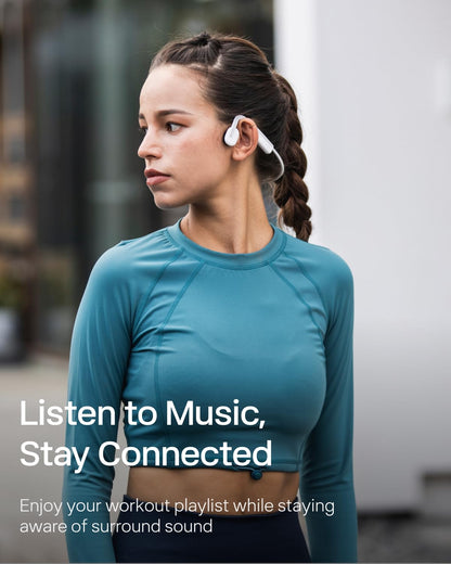 Shokz OpenMove Open Ear Bluetooth Bone Conduction Sport Headphones Sweatproof Grey