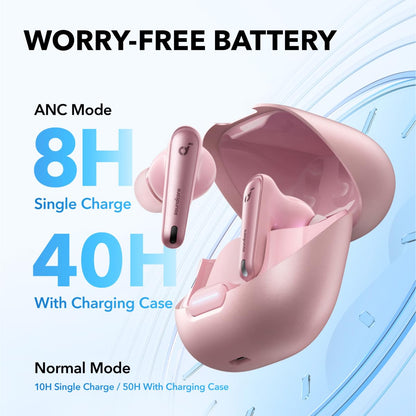 Soundcore by Anker Liberty 4 NC Wireless Earbuds Adaptive Noise Cancelling Hi-Res Sound 50H Battery Bluetooth 5.3