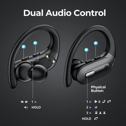 Active Noise Cancelling Wireless Earbuds Bluetooth 90H Playtime Hi Res Stereo Deep Bass Waterproof Sports Earbuds