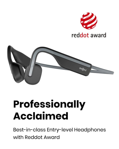 Shokz OpenMove Open Ear Bluetooth Bone Conduction Sport Headphones Sweatproof Grey