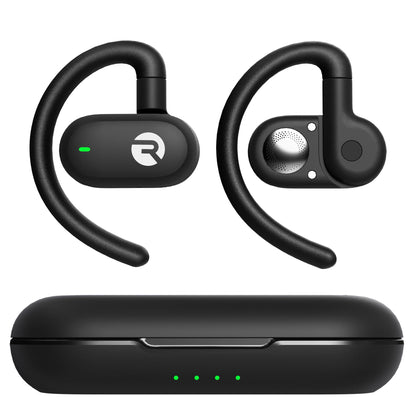 Raycon Fitness Open Ear Wireless Bluetooth Running Earbuds Sweat & Water Resistant 40H Battery Black