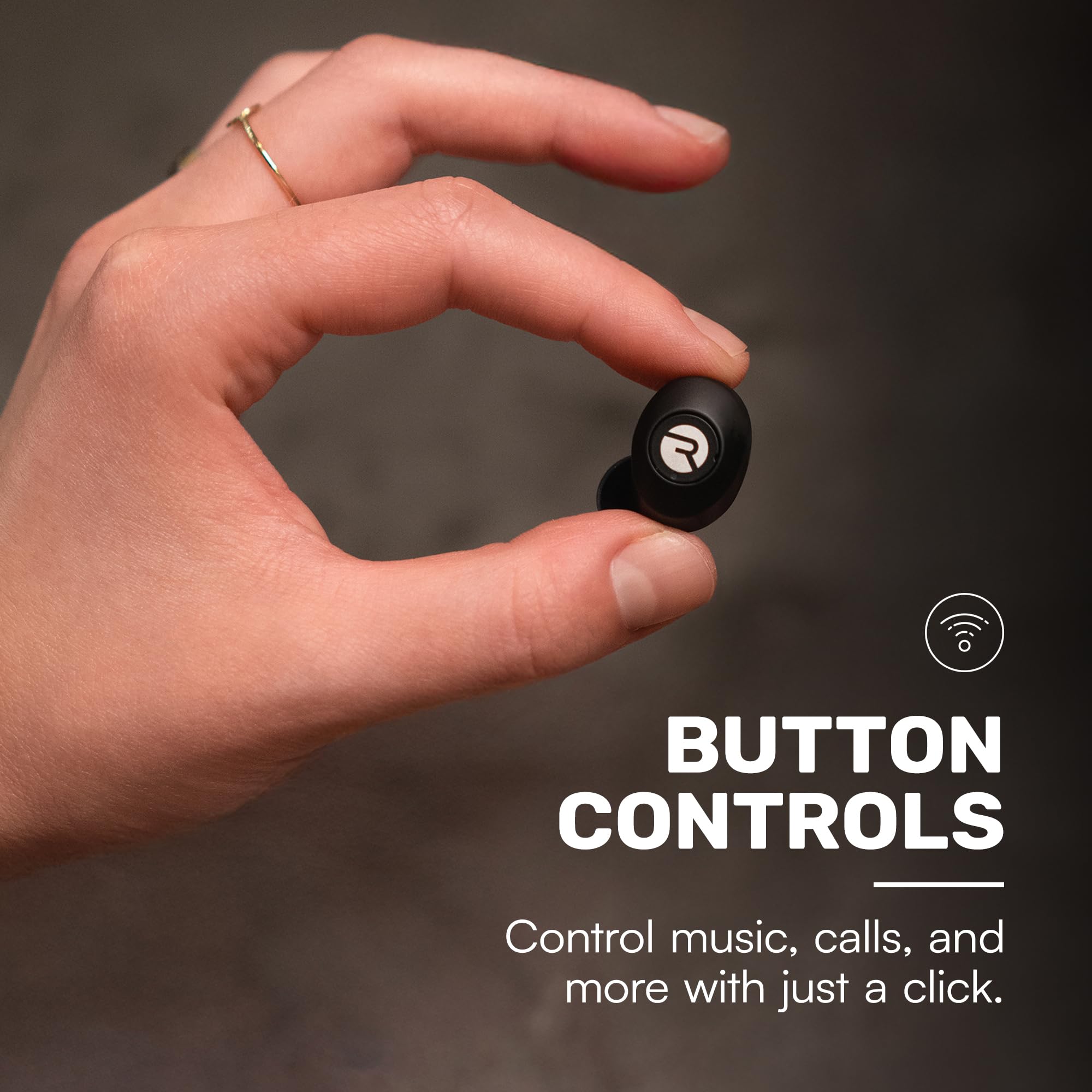 Raycon Everyday Classic Bluetooth Wireless Earbuds Active Noise Cancelling 32H Playtime Black