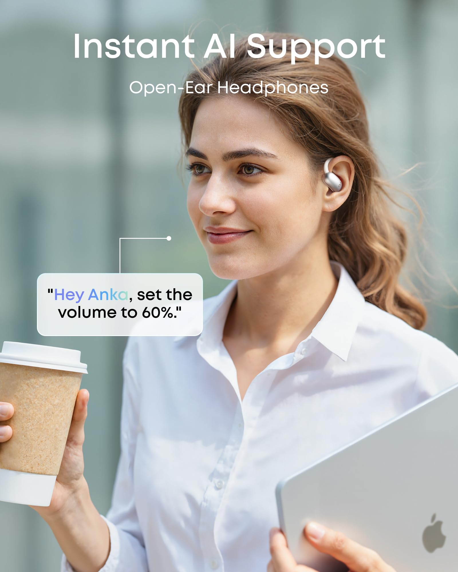 Soundcore AeroFit 2 by Anker Open Ear Headphones Real Time Translation 42H Playtime Hi Res IP55