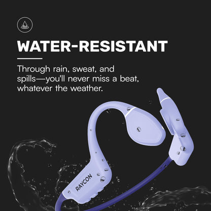 Raycon Everyday Bone Conduction Bluetooth Open Ear Running Headphones Sweat Water Resistant 13H Playtime Gray