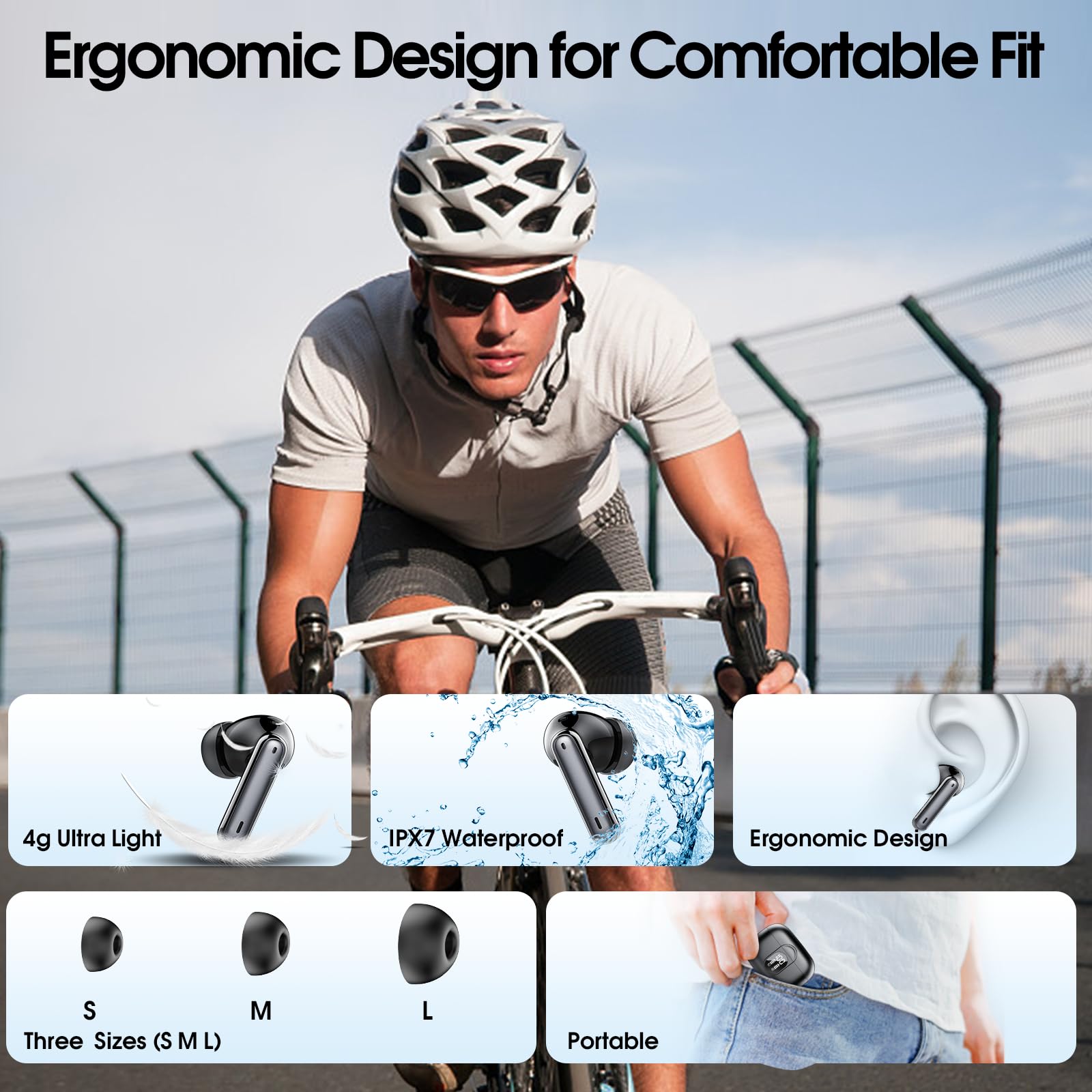 AI Translation Earbuds Real Time 164 Languages Translator Headphones 6 Modes 40H Playtime