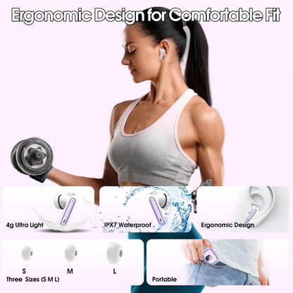 AI Translation Earbuds Real Time 164 Languages Translator Headphones 6 Modes 40H Playtime