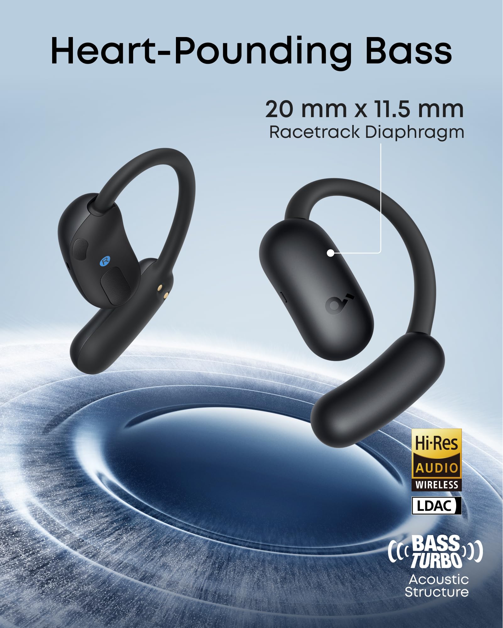 Soundcore AeroFit 2 by Anker Open Ear Headphones Real Time Translation 42H Playtime Hi Res IP55
