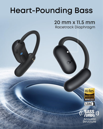 Soundcore AeroFit 2 by Anker Open Ear Headphones Real Time Translation 42H Playtime Hi Res IP55