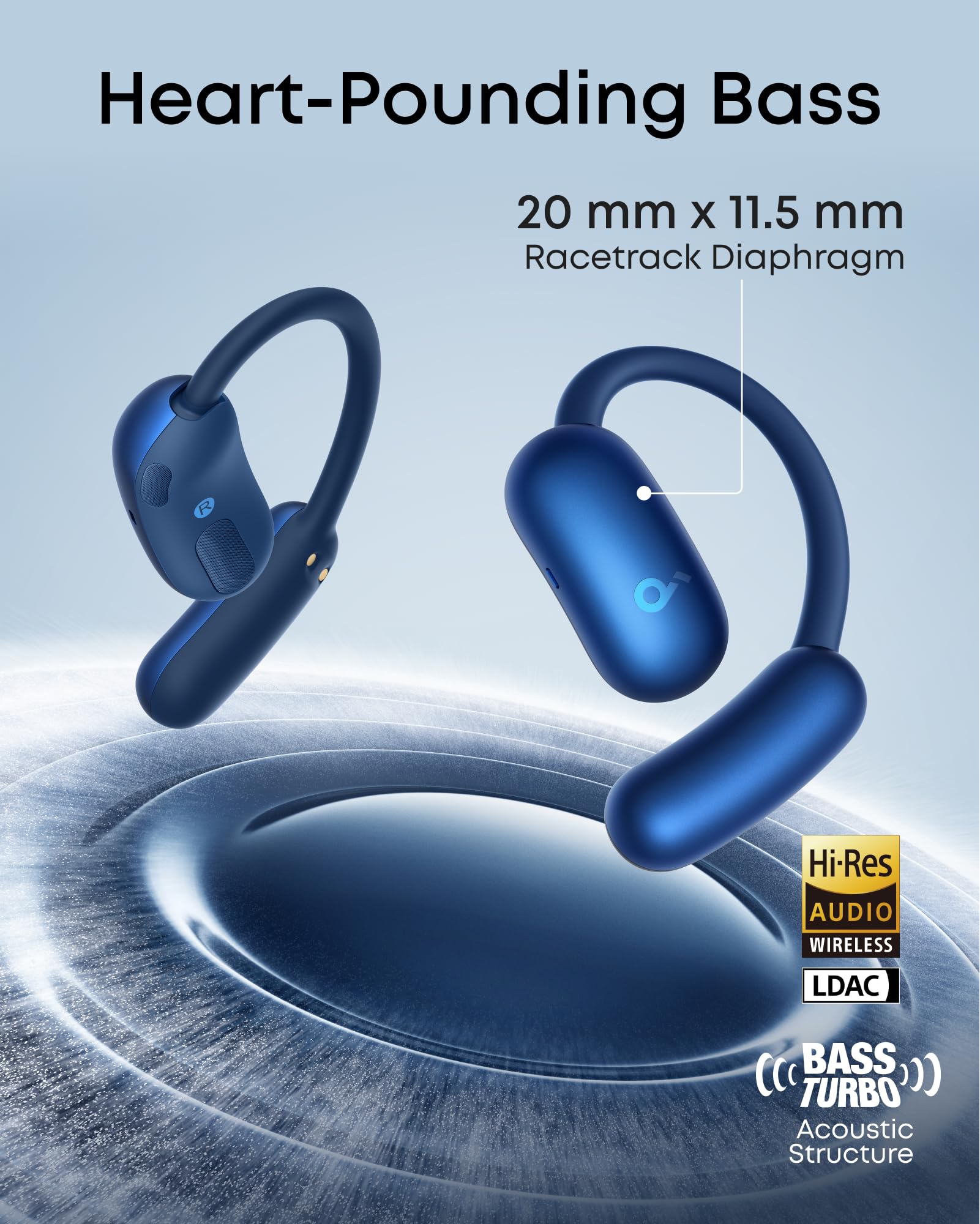 Soundcore AeroFit 2 by Anker Open Ear Headphones Real Time Translation 42H Playtime Hi Res IP55