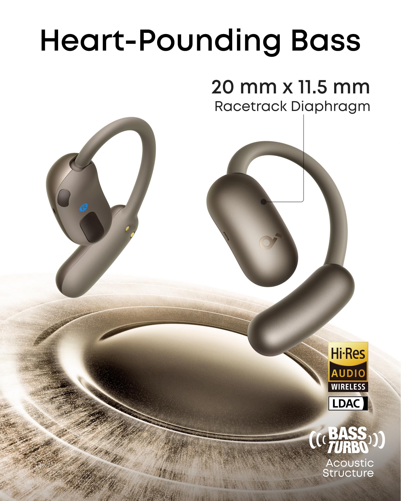 Soundcore AeroFit 2 by Anker Open Ear Headphones Real Time Translation 42H Playtime Hi Res IP55