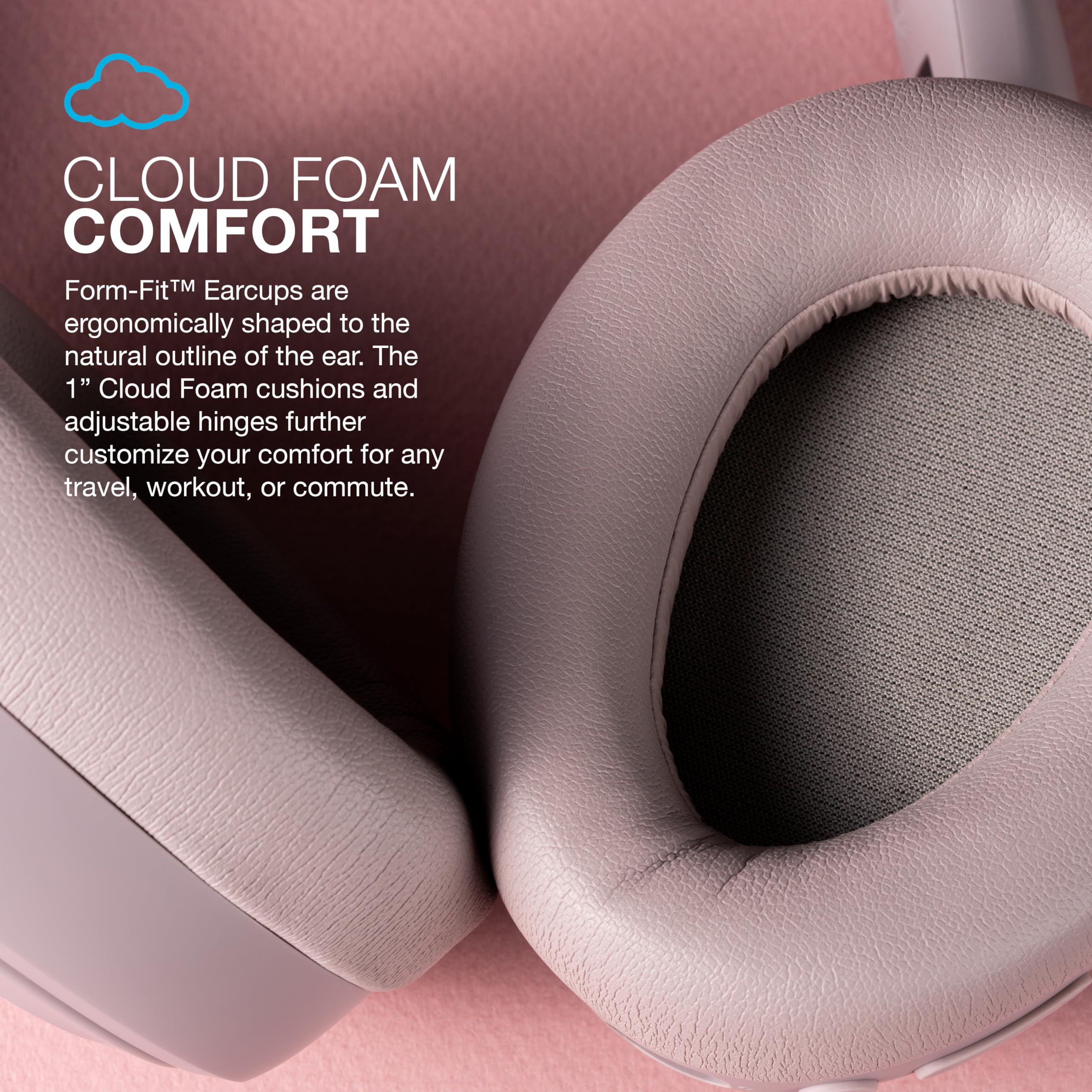 JLab JBuds Lux ANC Wireless Headphones Hybrid Noise Cancelling Spatial Audio Bluetooth Mauve